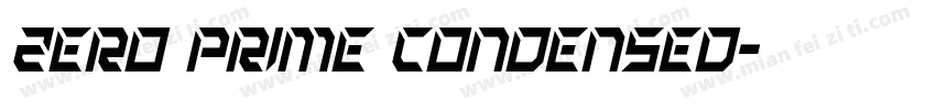 Zero Prime Condensed字体转换